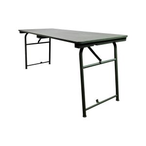 Super-Seat | Unieke Army veldtafels | Groene tafel, metalen poten, 182x70cm, deels gevouwen. Simpel en functioneel ontwerp. | Horecameubilair