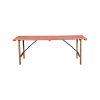 Table pliante vintage Berlin en bois rose ancien 200 x 50 cm