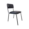 Super-Seat | The Aviator hospitality stacking chairs black | Black metal chair with ribbed padding and minimalist Aviator style. | Hospitality Furniture