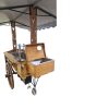 Mobile herring cart with canopy and refrigeration