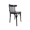 Super-Seat | The Mister Thonet wooden bistro chairs black | Chaises en bois noir avec dossier incurvé et assise ronde, design Thonet classique. | Mobilier de restauration