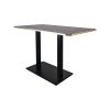 Plateau de table Urban mélamine noir / bordure en laiton 120 x 67 cm