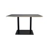 Plateau de table Urban mélamine noir / bordure en laiton 120 x 67 cm