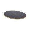 Urban melamine table tops round black / brass edge 67cm