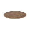 Plateau de table en chêne massif Smoked Oil rond 70 cm