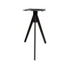 Super-Seat | Les pieds de table d'accueil à 3 branches design noir | Noir, métal ; trépied minimaliste idéal pour les tables légères. | Mobilier de restauration