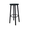 Super-Seat | Industrial bistro bar stools black / black | Black metal bar stool with round seat and circular footrest. Perfect for bistros. | Hospitality Furniture