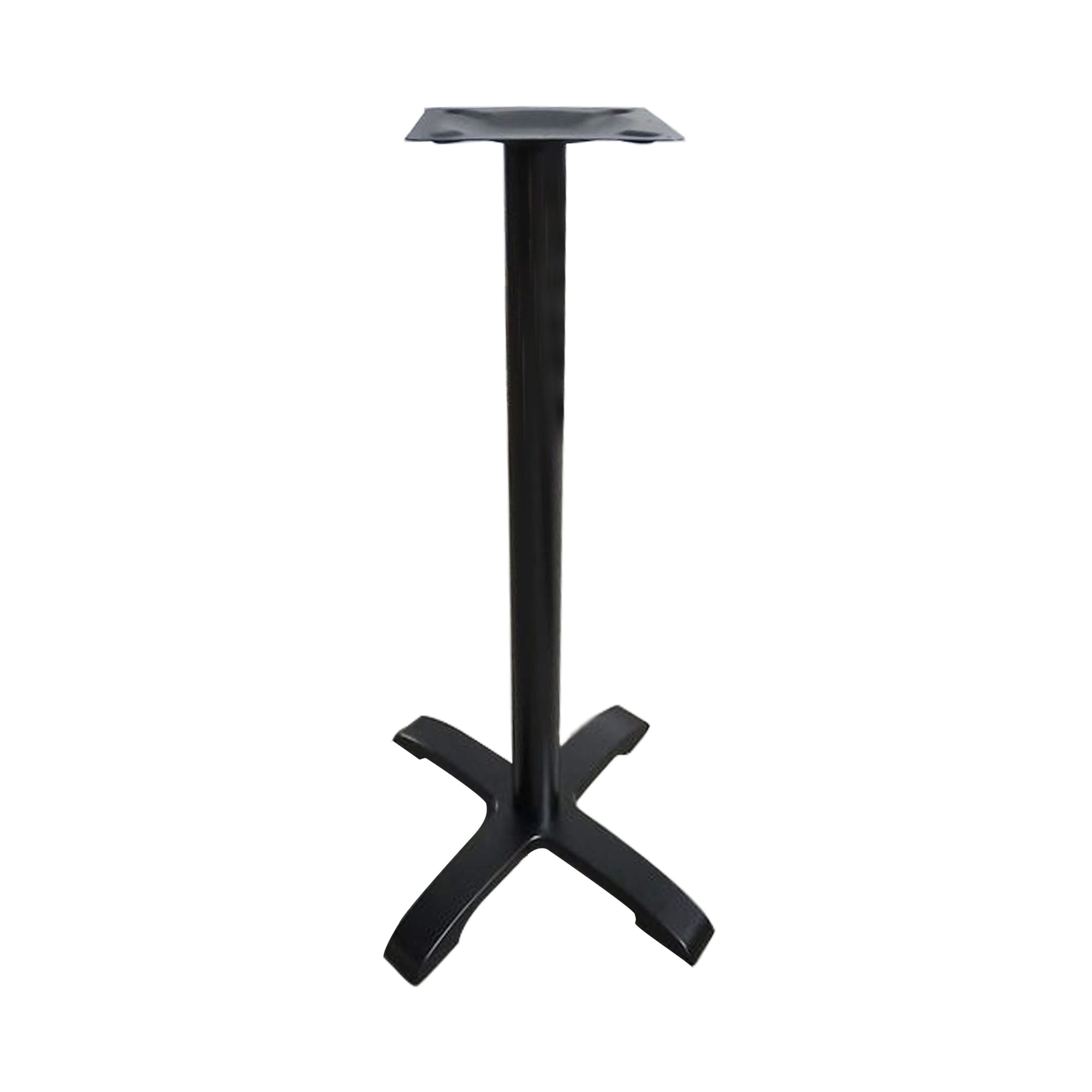 Super-Seat | The Hospitality bistro (patio) bar table bases | Black metal base, X-shaped support, matte surface for minimalist insertion. | Hospitality Furniture