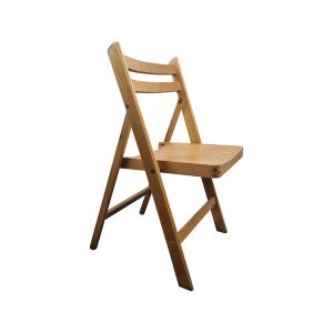 Super-Seat | Lizzy Vintage Wooden Folding Chairs | Light brown wood, slatted base, flat seat, sturdy hinges and supports. | Hospitality Furniture