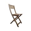 Super-Seat | The Oxford Vintage Wooden Folding Chairs Brown | Brown wooden folding chairs, vintage style, slatted seat/back with X base. | Hospitality Furniture