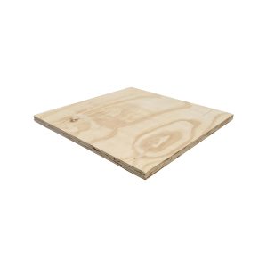 Super-Seat | Mounting plate 40x40cm serving HPL patio table tops | Light brown wood with grain patterns, flat surface, layered edges. |. | Hospitality Furniture