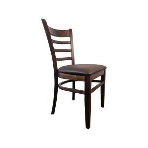 Super-Seat | | The Alessandro wooden bistro chairs | Wooden with dark brown finish and brown leather seat for elegant look. |. | Hospitality Furniture