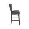 Super-Seat | Lisa Rome Hospitality Barstools | Vintage chair, black metal frame, dark green upholstered seat and back. | Hospitality Furniture