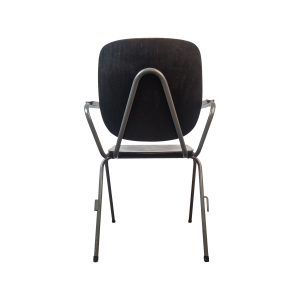 Super-Seat | De perfecte industriële stoel | Stoer zwarte stoel met metalen frame, minimalistisch design en gebogen rugleuning. | Horecameubilair