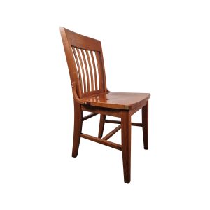 Super-Seat | The Milano solid wood bistro chair | Solid wood, medium brown, slatted back, molded seat |. | Hospitality Furniture