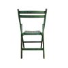 Super-Seat | Verde Vintage Houten Klapstoel | Grasgroen, verdedigingshout met lattenzitting, ladder-rugleuning; decoratieve uitstraling. | Horecameubilair