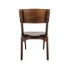 Super-Seat | Max vintage wood hospitality chairs stackable | Brown wood, metal bolts, flat back, curved seat, straight legs. | Hospitality Furniture