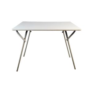 Super-Seat | De Fleur vintage examentafels | Witte opvouwbare tafel met metalen poten, 90x60cm, stabiel en klassiek examendesign. | Horecameubilair