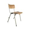 Super-Seat | The Jaxx vintage stackable wooden school chairs linkable | Wooden seat and back, metal frame, rubber feet |. | Hospitality Furniture