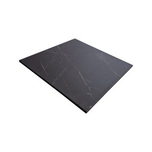 Super-Seat | Die Marmorschwarze Melamin-Tischplatten 67x67cm | Schwarzes Melamin, dezent weiß, vierkantig und elegant. |. | Horecameubilair