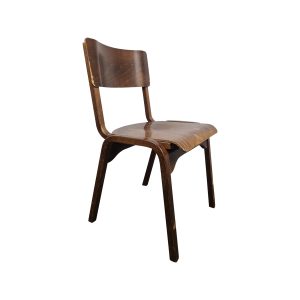 Super-Seat | Max vintage wooden hospitality chairs stackable | Dark brown wooden chair with curved back, stackable, classic design. | Hospitality Furniture