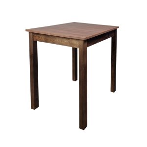 Super-Seat | Het Parker Bruin Café HORECA STA Tafel | Bruin houten tafel, 80x80cm, vier rechte poten, glad oppervlak. | Horecameubilair