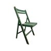 Super-Seat | De Verde Vintage Houten Klapstoel Grasgroen | Grasgroene houten klapstoel met vintage uitstraling en witte achtergrond. | Horecameubilair