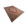 Super-Seat | Vintage vloerkleden 220x160cm | Ruby Elegance vloerkleed met ingewikkelde beige, zwarte en groene patronen op wit. |. | Horecameubilair
