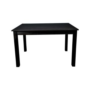 Super-Seat | Der Boss Parker Esstisch in Schwarz (80x80cm) aus Holz mit vier geraden Beinen vor weißem Hintergrund. | Schwarzer Holztisch, 80x80cm, vier gerade Beine, moderner Look. | Horecameubilair