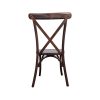 Super-Seat | A Chaises empilables Cross-Back bois brun | Bruin houten stapelbare stoel, gebogen rugleuning met kruisvormige spijl. | Horecameubilair