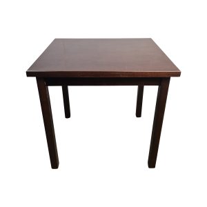 Super-Seat | De Essex houten horecatafels 80x70cm | Donkerbruine, vierkante houten tafel met rechte poten, volledig van hout. | Horecameubilair