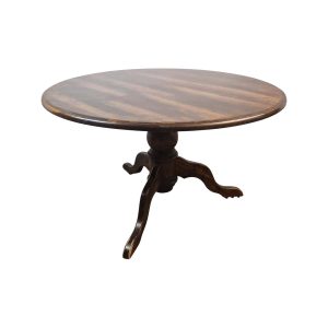 Super-Seat | De Cambridge houten horeca stamtafels rond 130cm | Donkerbruine ronde houten tafel, centrale poot met drie gebogen poten. | Horecameubilair