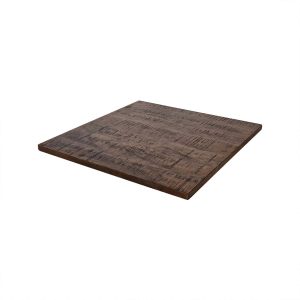 Super-Seat | Vintage houten mangotafelbladen R’dam 70x70cm | Rustiek bruin mangohout, zichtbaar houtnerf, robuust en klassiek afgewerkt. | Horecameubilair