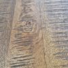Super-Seat | Close-up van vintage houten mangotafelbladen R'dam 70x70cm | Bruin mangohout met aansluitende nerven, knoesten en horizontale groeven. | Horecameubilair