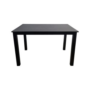 Super-Seat | La table Empire pour la restauration en mélamine noire 120x80cm | Table droite, lame en mélamine noire, support métallique, moderne et durable. | Horecameubilair
