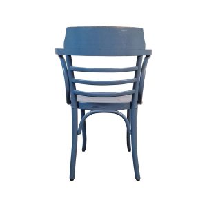 Super-Seat | The Denim Thonet Vintage Holz-Armstuhl Hellblau | Hellblaues Holz, Vintage-Ausführung, gebogenes Potentiometer, horizontale Ausrichtung. | Horecameubilair
