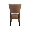 Super-Seat | The Lisa retro horeca stoelen bruin | Bruin gestoffeerde stoel met donker houten poten, gebogen rugleuning, retro uitstraling. | Horecameubilair