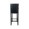 Super-Seat | Lisa Catering Barhocker Vintage Schwarz | Schwarzer Barhocker, Metallgestell, Sitz aus Kunstleder, sichtbare Nähte, stabile Fußstützen. | Catering Möbel