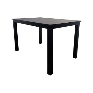 Super-Seat | A Tables Empire pour la restauration | Table rectangulaire 120x80cm, mélamine noire, piètement droit en métal, design moderne. | Horecameubilair