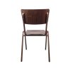 Super-Seat | The Rocco retro houten schoolstoelen donkerbruin | Donkerbruine houten zitting en rugleuning, metalen onderstel, retro uitstraling. | Horecameubilair