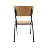 Super-Seat | The Campus vintage houten schoolstoelen stapelbaar | Licht hout met zwarte metalen poten, stapelbare schoolstoel, klassiek design. | Horecameubilair